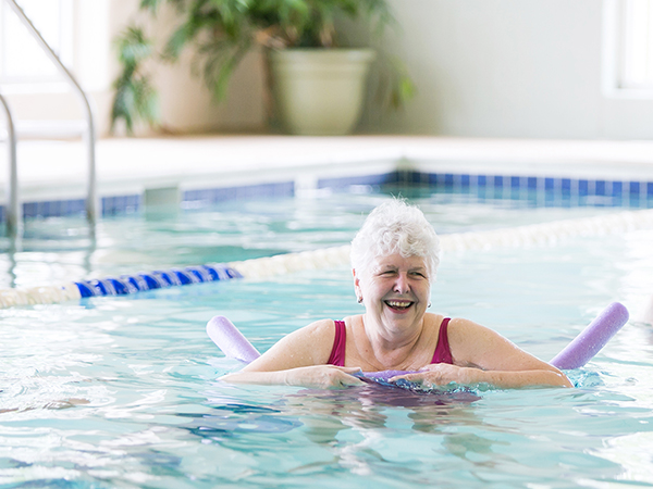 Resident in pool therapy