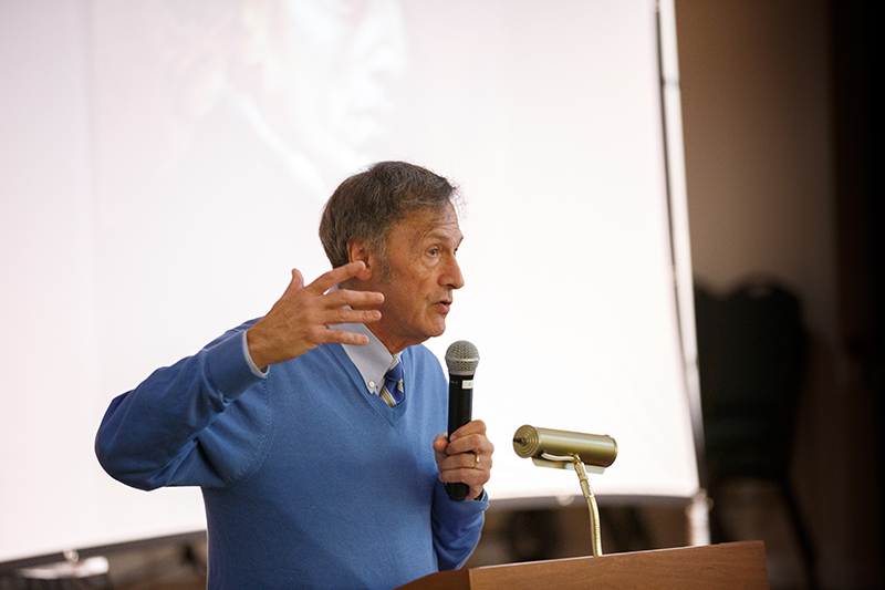 Retiree lectures at retirement community